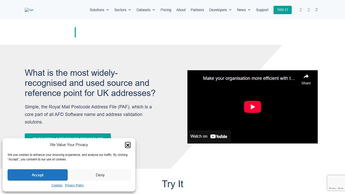 Postcode Address File AFD Software